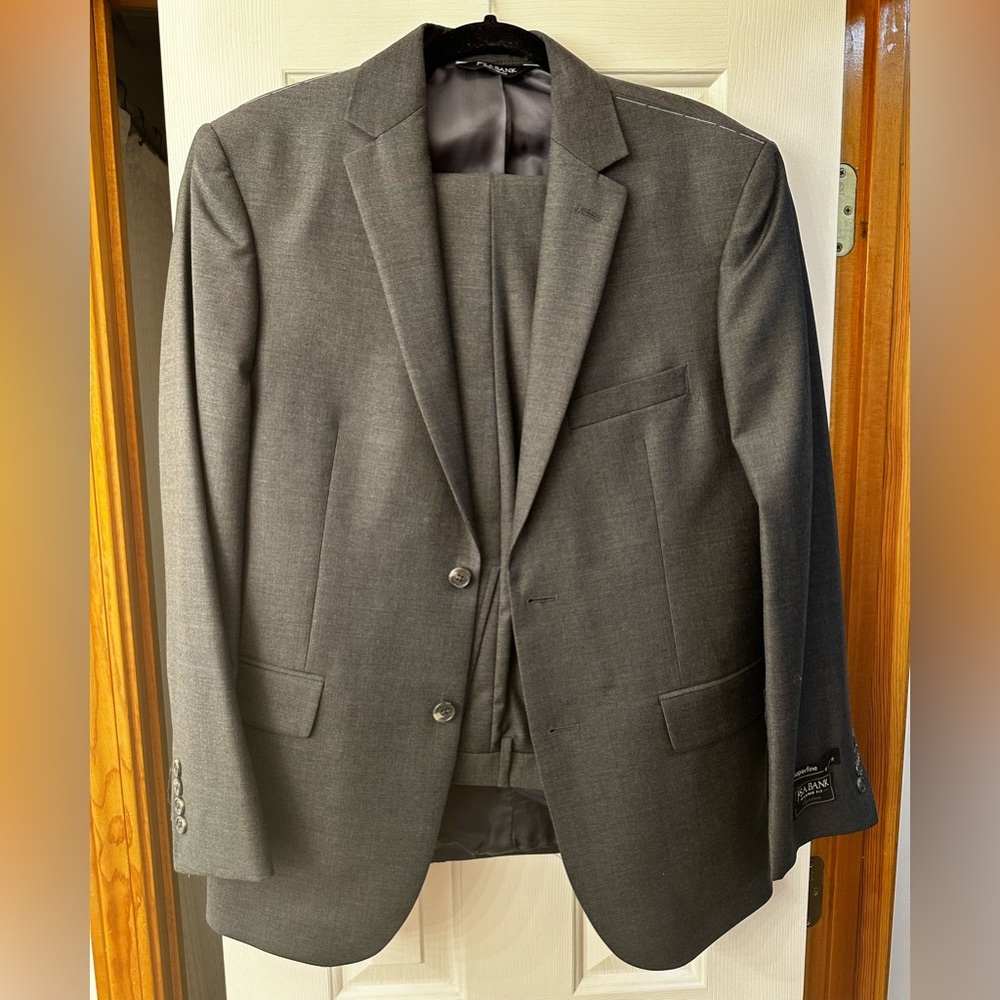 Joseph A. Bank Gray suit